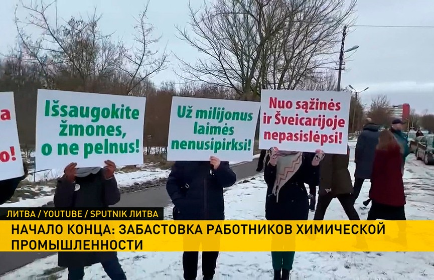 В Литве забастовка работников химического концерна может спровоцировать остановку всех производств в стране