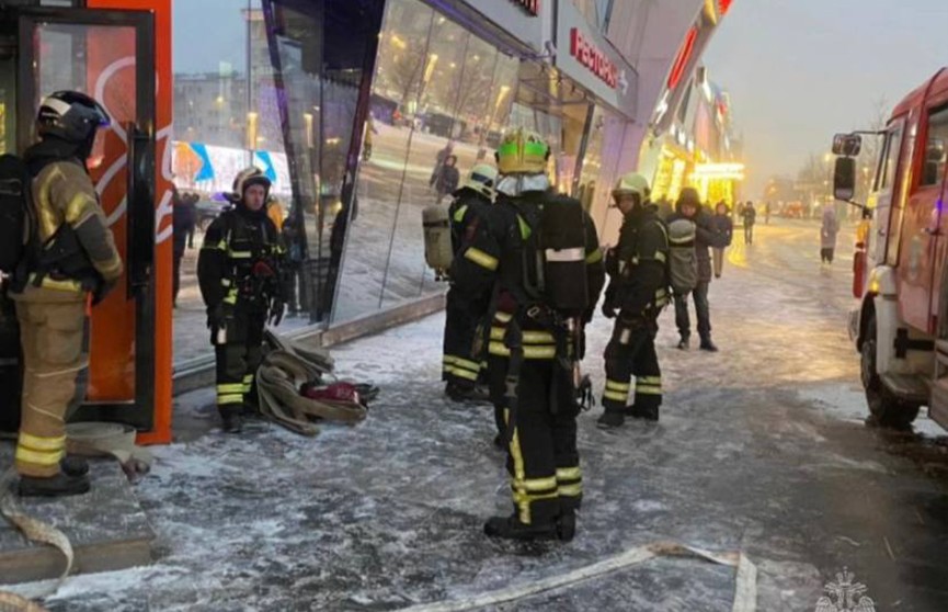 В Москве на Новом Арбате горел ресторан