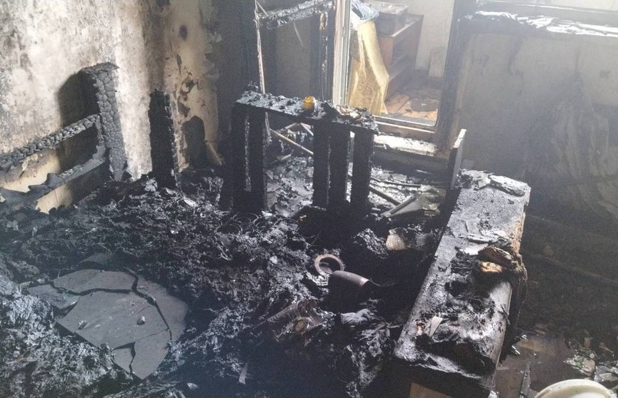 В Минске на Матусевича горела квартира. Хозяина удалось спасти