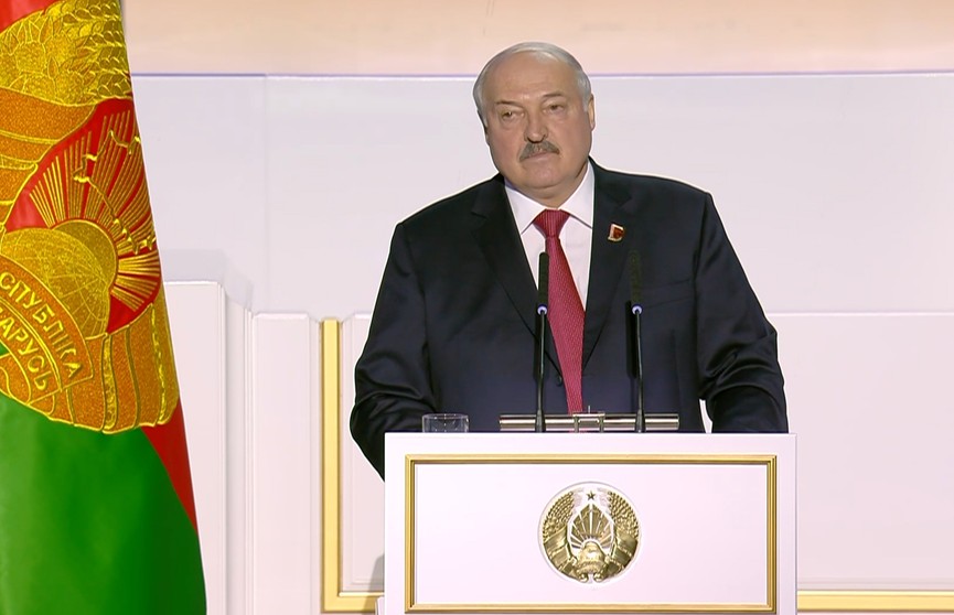 Президент Беларуси Александр Лукашенко выступил с речью на первом заседании VII Всебелорусского народного собрания