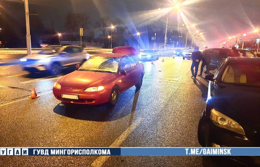 В Минске на пр. Победителей легковушка сбила пешехода, мужчина умер в больнице