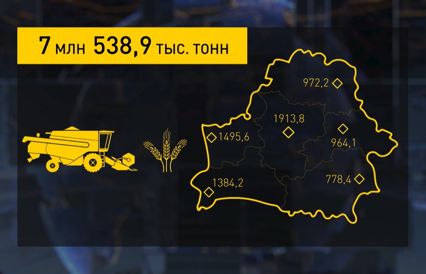 Белорусские аграрии достигли планки в 7,5 миллионов тонн зерновых