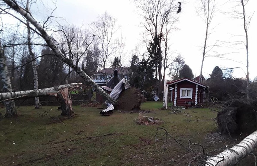 Мощный смерч в Финляндии: ветер сорвал сотни квадратных метров кровли и повалил сотни деревьев