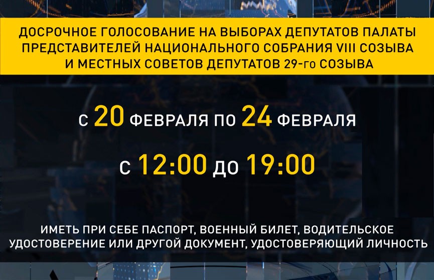 20 февраля стартует досрочное голосование на выборах депутатов всех уровней