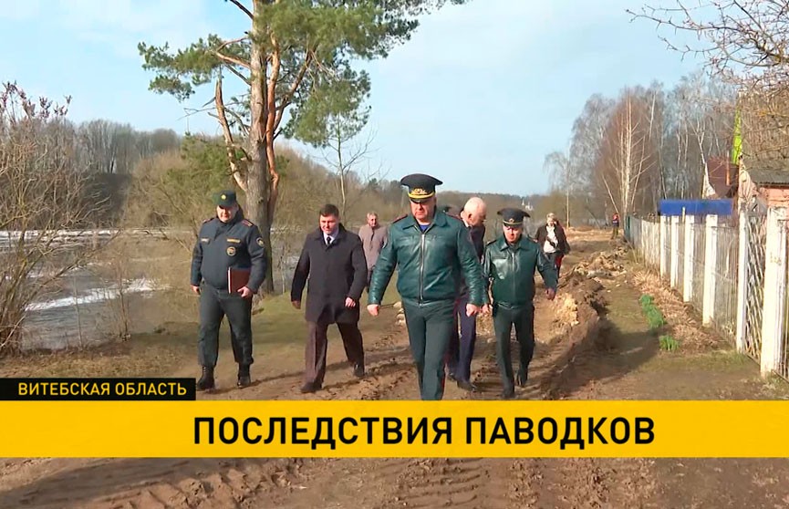 Комиссия МЧС побывала на месте разрушения береговой линии в Витебской области