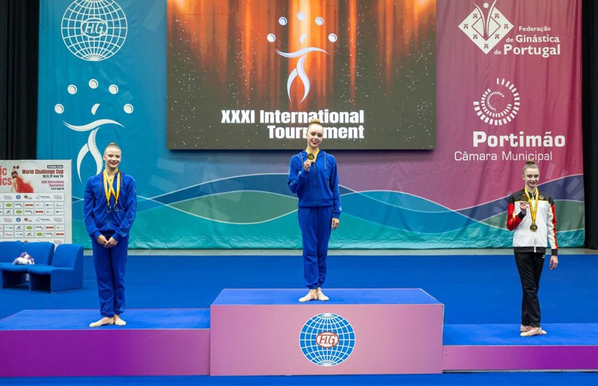 Белорусские гимнастки завоевали золото и серебро на международном турнире в Португалии