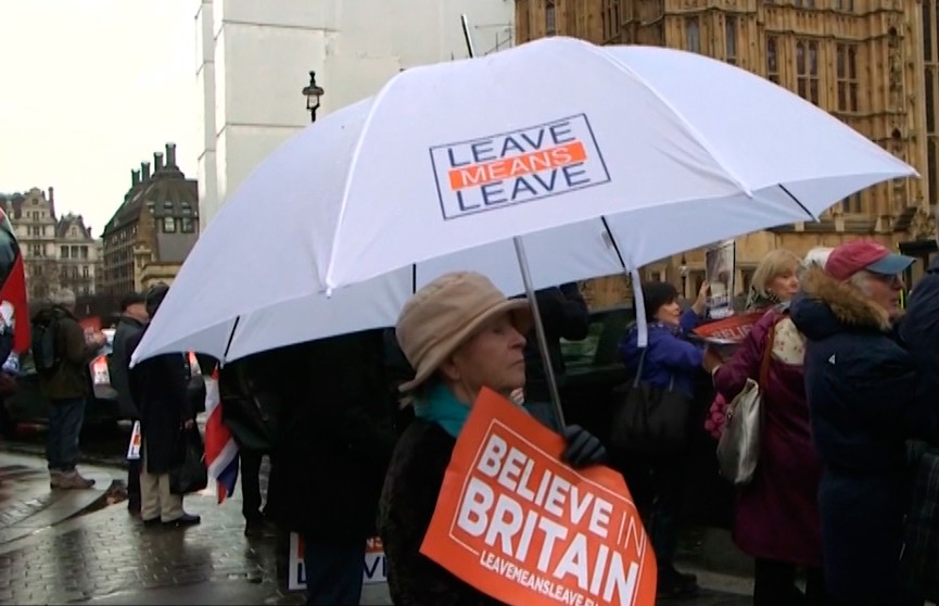 За неделю до парламентского голосования по Brexit в Лондоне вспыхнули протесты