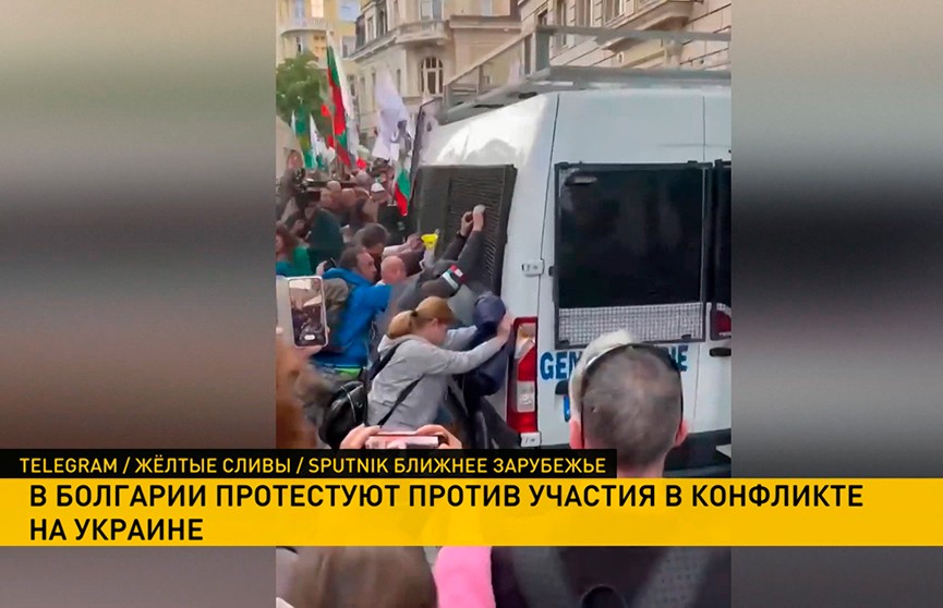 В Софии протестующие выступили против вмешательства Болгарии в конфликт на Украине