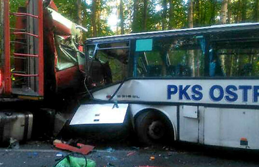 Школьный автобус столкнулся с грузовиком в Польше: погибли учительница и водитель