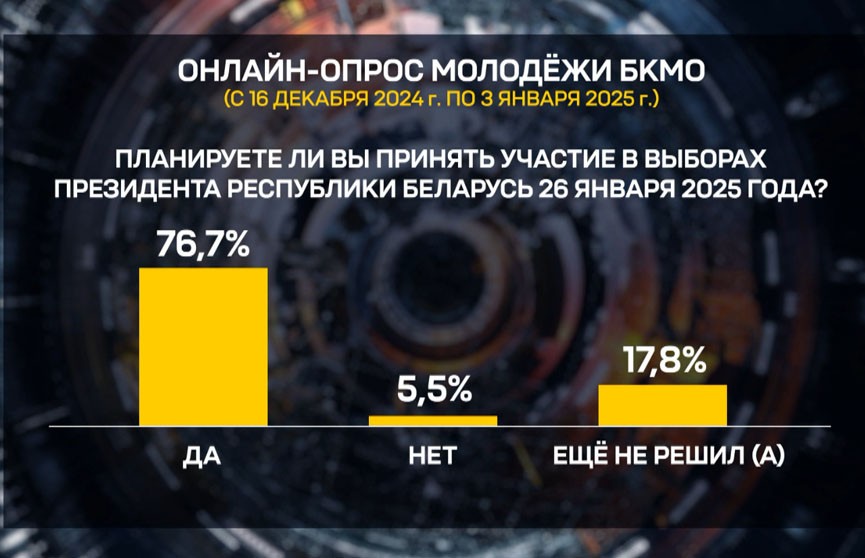 Более 76% молодежи собирается участвовать в выборах Президента Беларуси, следует из соцопроса