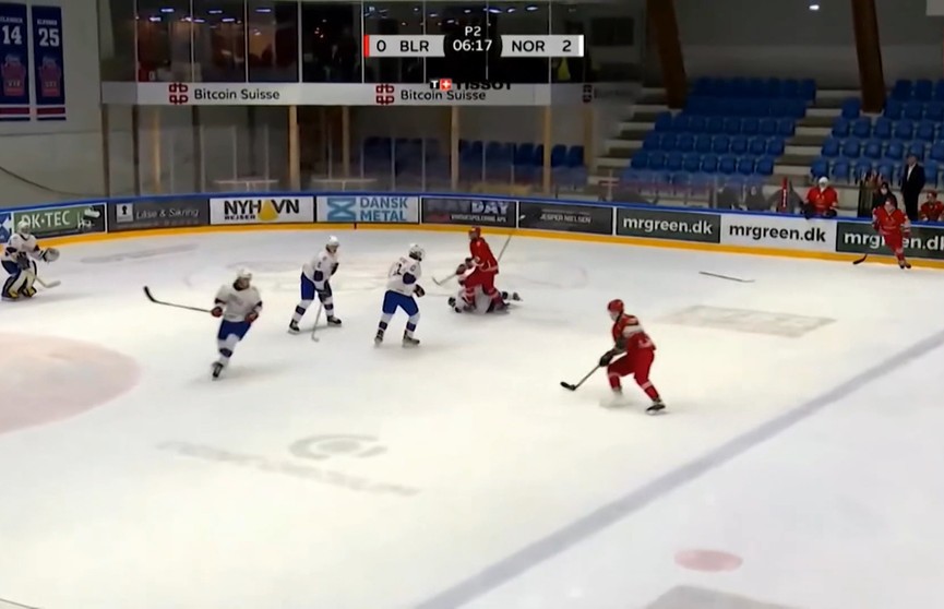 Хоккеисты молодёжной сборной Беларуси обыграли команду Норвегии и вышли в элитный дивизион ЧМ