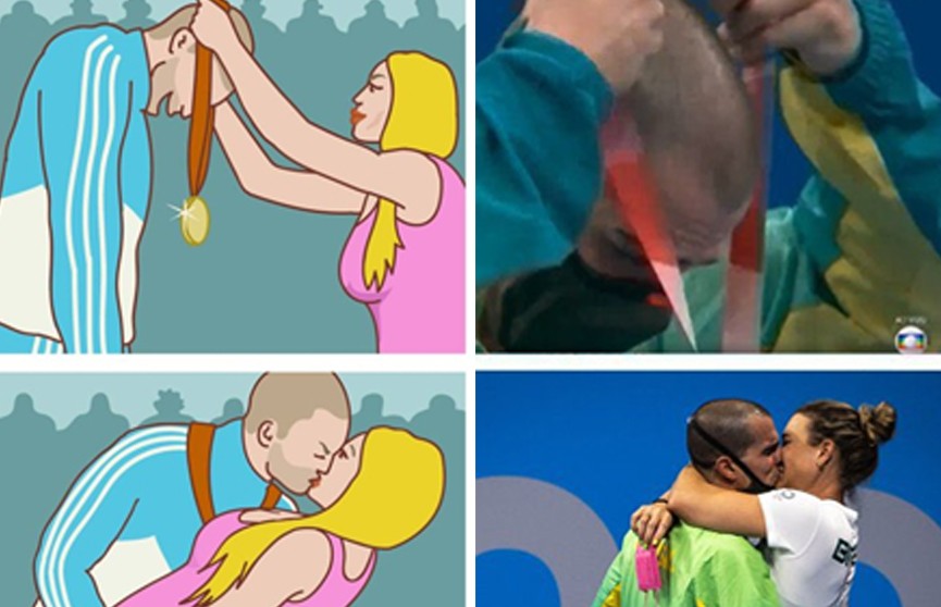 Бразильский пловец повторил популярный мем про бронзового призера на Олимпиаде в Токио и показал, как надо праздновать победу