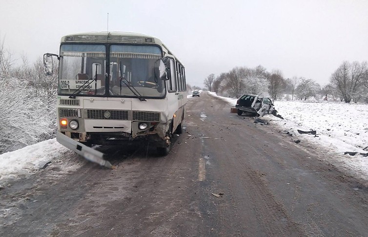Легковушка столкнулась с рейсовым автобусом в Браславском районе