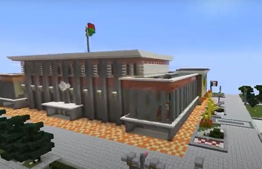 Школьник из Гродненского района в Minecraft построил Дворец Независимости