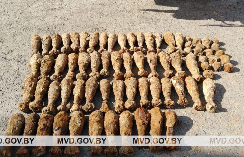 На территории Ивацевичского РОВД обнаружено 56 минометных мин