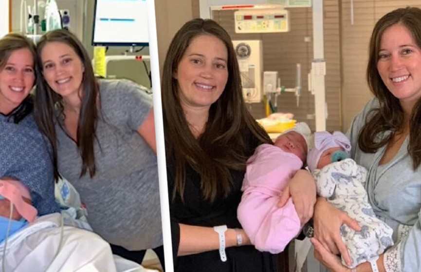Сестры-близнецы родили дочерей в свой день рождения
