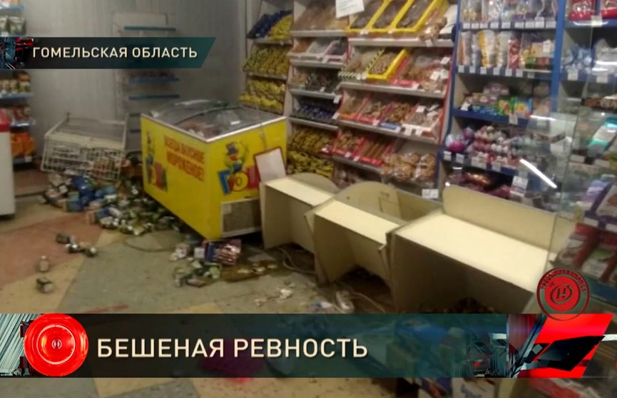 Взбешённый ревнивец устроил погром в магазине в Гомельской области