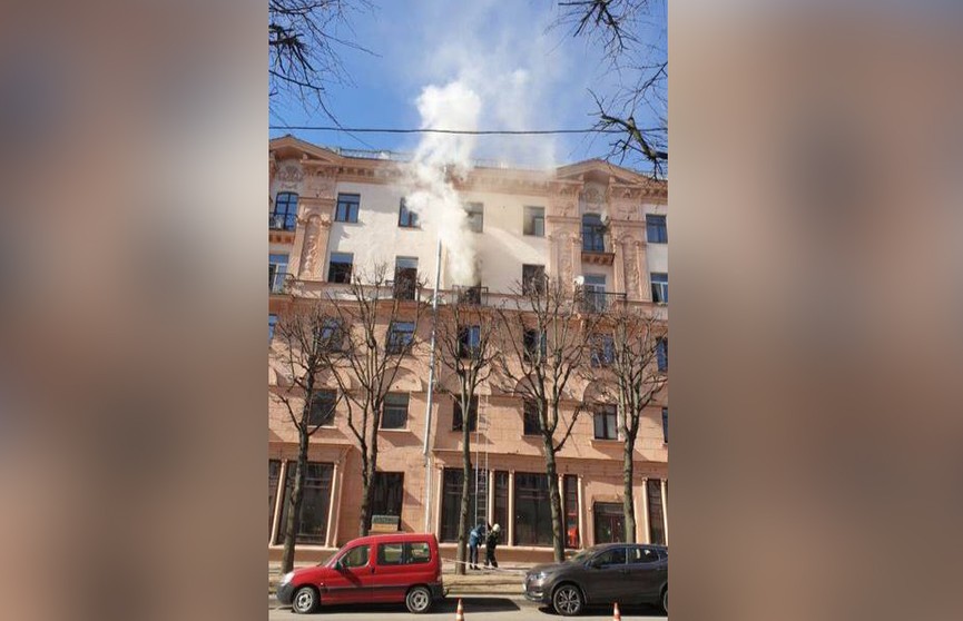 Квартира в доме «под шпилем» горела в Минске