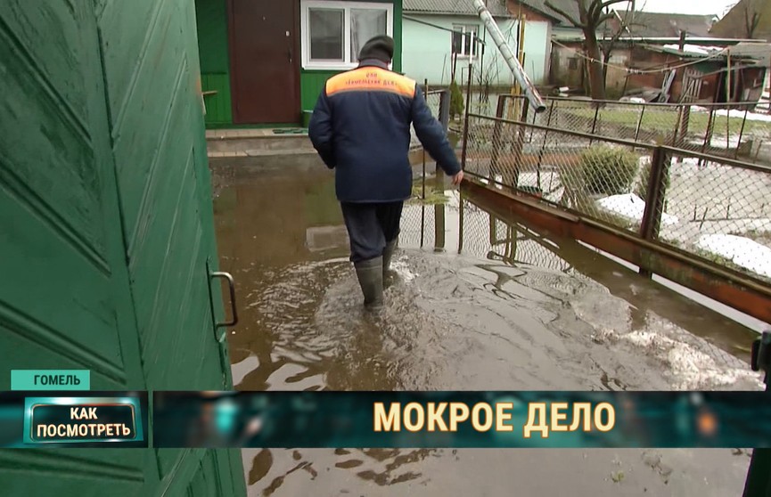 Агрессивная вода в феврале. Юг Беларуси начинает страдать от паводков