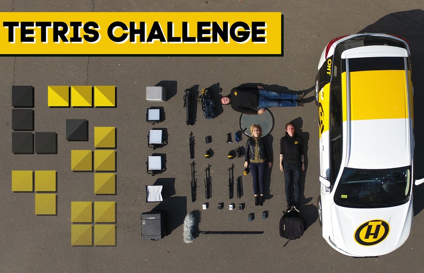 Tetris Challenge: съемочная группа ОНТ приняла участие в популярном флешмобе