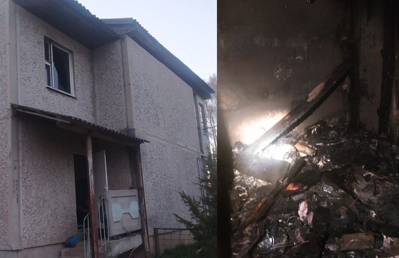 В Браславском районе дети остались без присмотра и устроили дома пожар. Малышей из огня спас проходивший мимо подросток