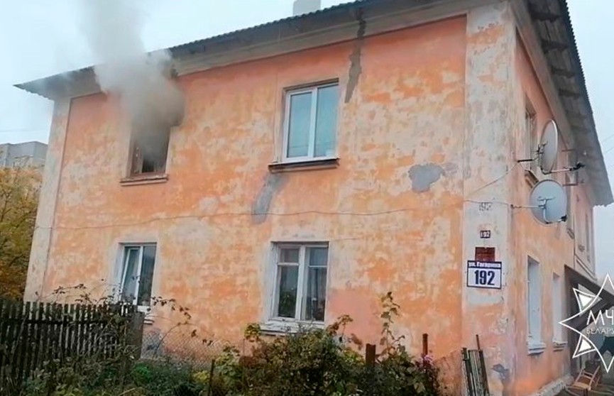 В Витебске на пожаре спасли двух маленьких детей