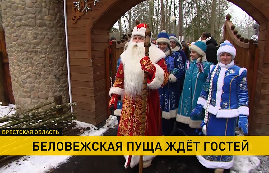 В Беловежскую пущу приехали Дед Мороз, Снегурочка и Матушка Зима