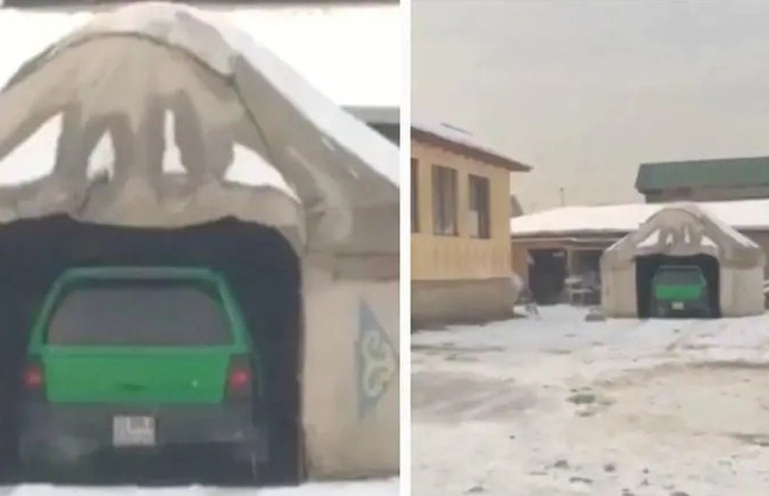 Житель Казахстана оборудовал гараж в юрте