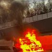 На северо-западе Москвы в утренний час пик загорелось авто