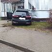 В Минске водитель BMW врезалась в фасад жилого дома