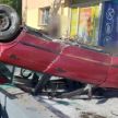 В Витебске произошло ДТП с опрокидыванием автомобиля
