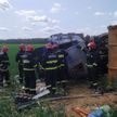 В Шкловском районе в результате ДТП перевернулся грузовик