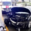 В Минске на проспекте Победителей водитель потерял управление и врезался в столб