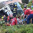 Видео с места аварии туристического автобуса в Португалии попало в Сеть