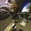 Пьяный бесправник на мотоцикле врезался в попутное авто, чудом остался жив мотопассажир, ехавший без шлема