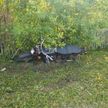 Пьяный мотоциклист-бесправник врезался в столб в Воложинском районе, пассажир в реанимации