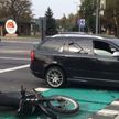 В Минске мотоцикл врезался в легковушку