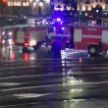 ДТП на площади Победы в Минске: загорелся автомобиль (ВИДЕО)