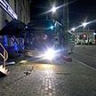 Электробус протаранил прошлой ночью остановку в Могилёве