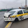 Авария с участием тягача и легкового автомобиля такси произошла на МКАД