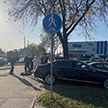 В Минске столкнулись МАЗ и Mercedes – легковушку отбросило в толпу пешеходов