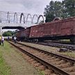 Несколько вагонов грузового поезда сошли с рельсов в Могилеве