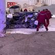 В Минске авто столкнулось с осветительной мачтой – водитель погиб