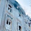 В Уфе спасатели тушили горящее здание при температуре -37°C