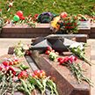 Жители Киева несут цветы к Вечному огню, несмотря на перенос Дня Победы