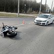 В Гродно автоледи на Peugeot сбила мотоциклиста