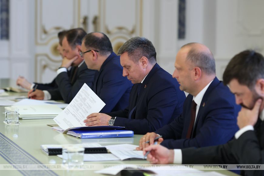 участники совещания у Лукашенко по инвестпроектам с зарубежными партнерами