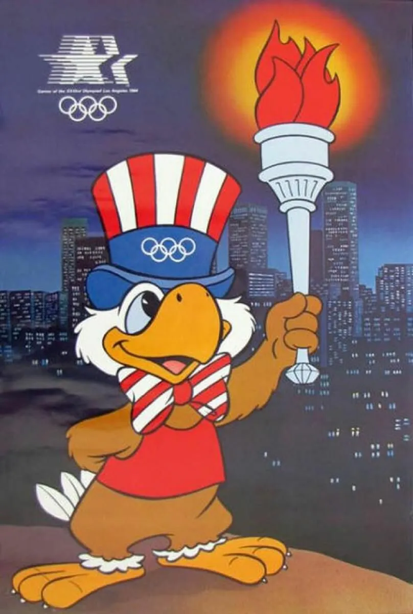 Олимпийские бойкоты. Орлёнок Сэм (Лос-Анджелес 1984). Лос-Анджелес 1984 Олимпийские игры орлёнок Сэм. Талисман Олимпийских игр Лос Анджелес 1984. Орлёнок Сэм талисман олимпиады в Лос Анджелесе.